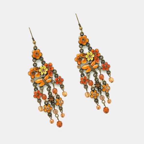 Contrast Chandelier Oxidised Earrings