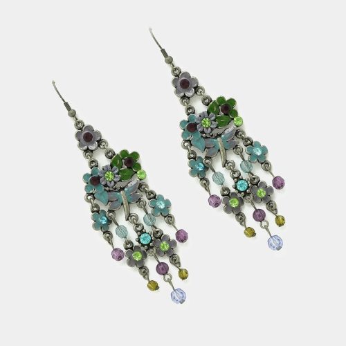 Contrast Chandelier Oxidised Earrings