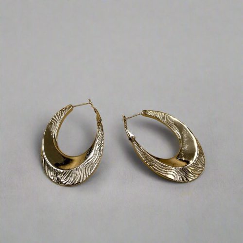 Hoops Silver Oxidised Earrings